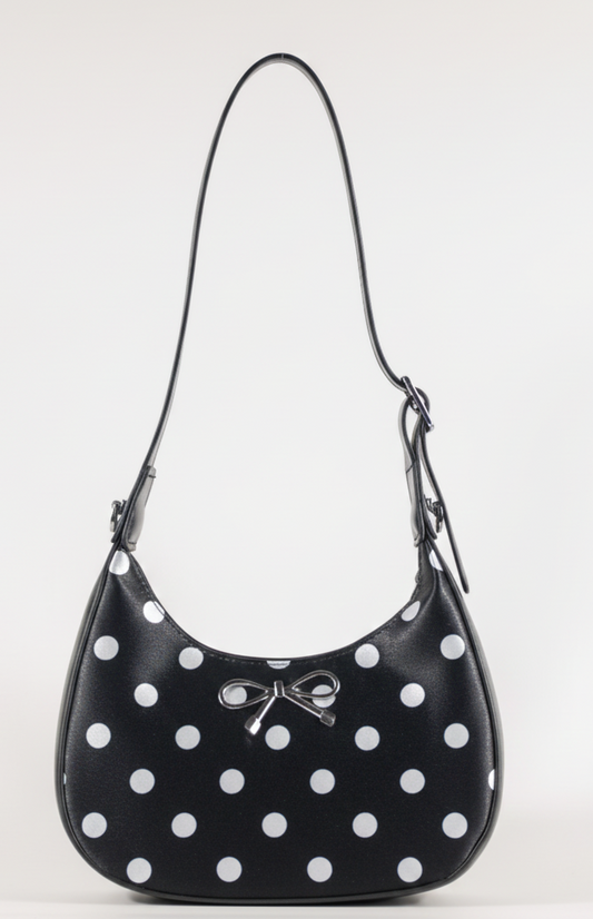 Black Polka Dot Hobo Bag