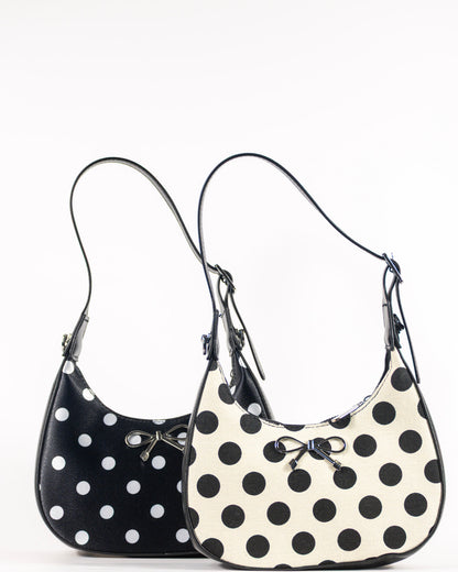 Black Polka Dot Hobo Bag