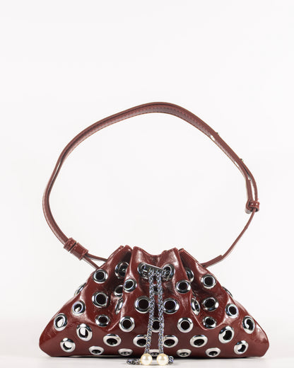 Cherry Grommet Eyelet Drawstring Bag