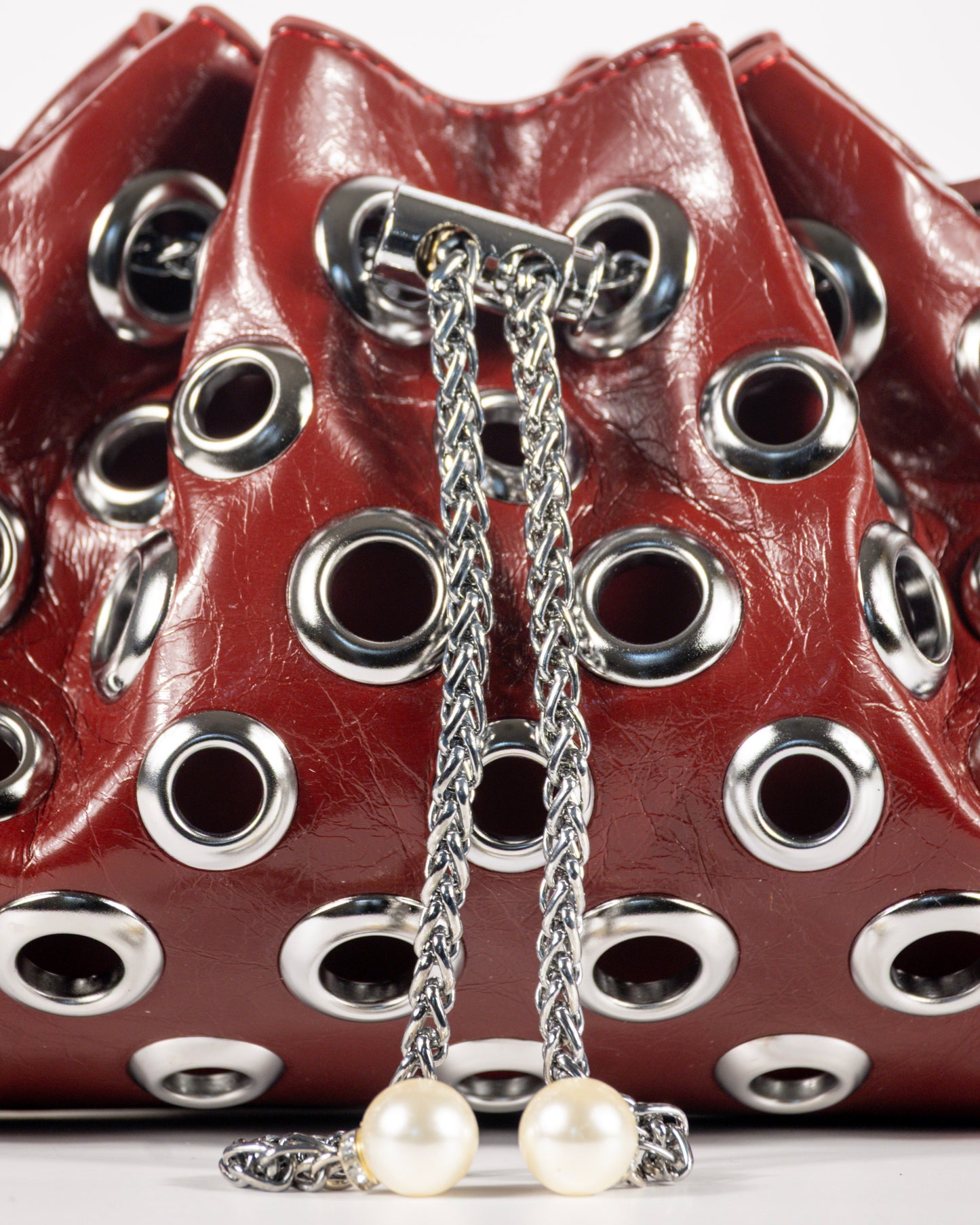 Cherry Grommet Eyelet Drawstring Bag