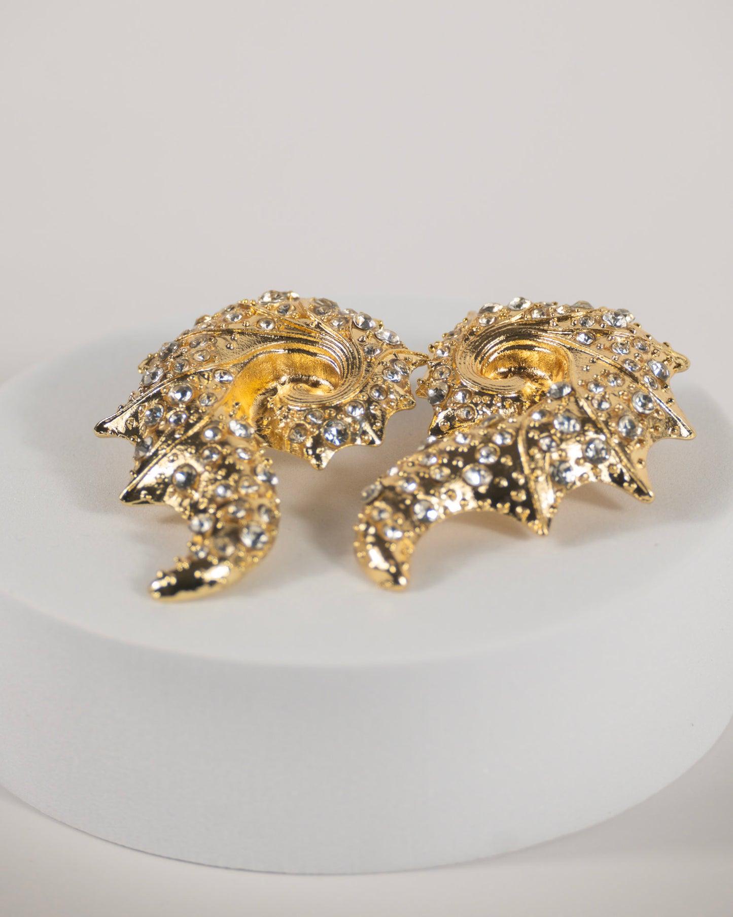 Crystal-Encrusted Seahorse Earrings