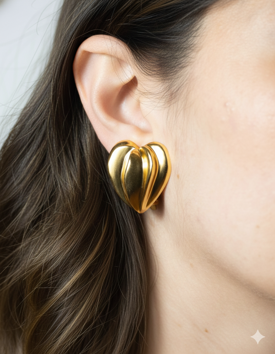 Sculptural Heart Earrings