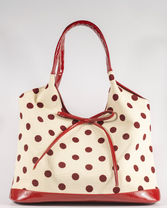 Polka Dot Canvas Bag