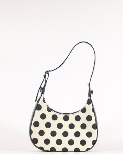 White Polka Dot Hobo Bag